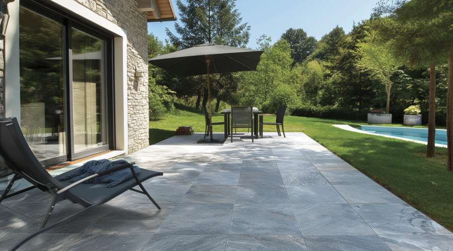 Vue de la réalisation d'un escalier d'extérieur